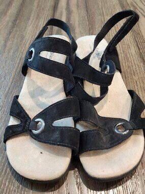 Comfort Plus Predictions Women’s Size 12W Black Slingback Comfort Sandals